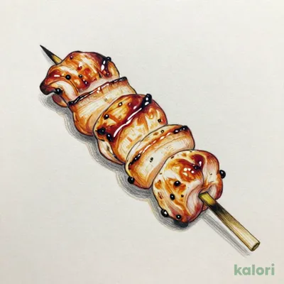 Meat-Wrapped Chicken Meatball Skewer (1 pc)