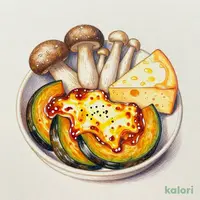 舞茸・しめじ・かぼちゃのチーズ焼