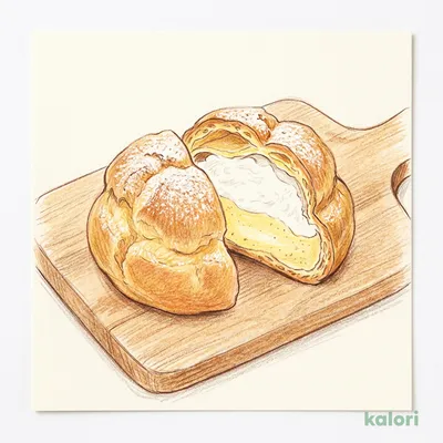 Large Twin Cream Puff