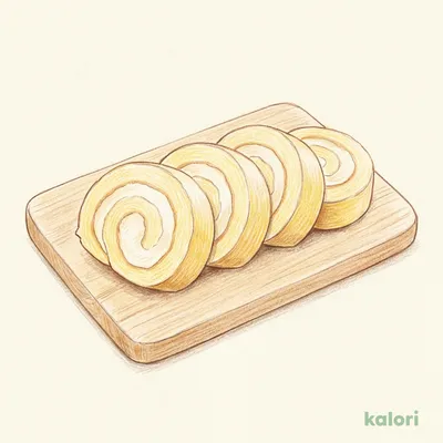 Rolled Cake Cut into Five