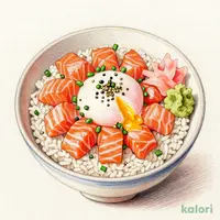 サーモンユッケ丼