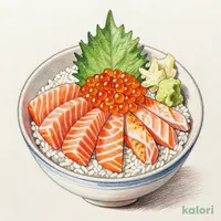 サーモン親子丼 (ネタ1.5倍)