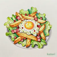ベーコン・温玉入り じゃがいもパリパリサラダ (ハーフ)