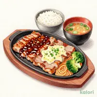【お肉2倍】国産ポークカットステーキ定食（和風ソース＆ねぎ塩だれ）