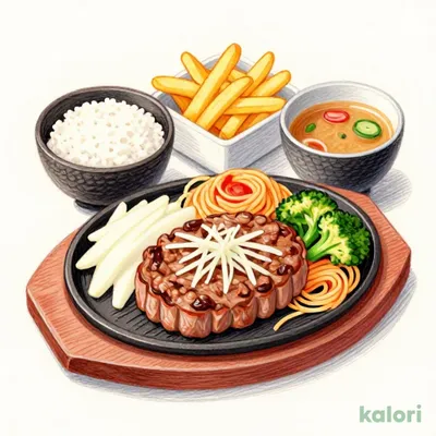 Japanese-Style Grated Hamburger Set Meal