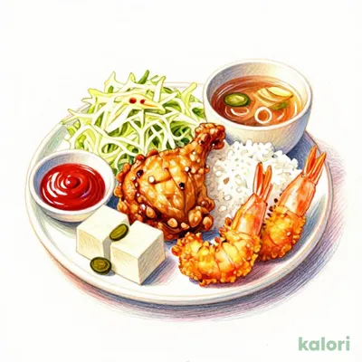 Chicken Nanban and Fried Shrimp Set Meal