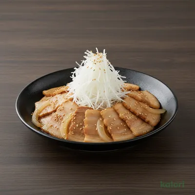 ねぎ塩豚皿