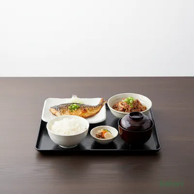 焼魚牛小鉢定食