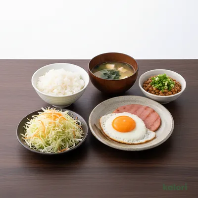 Ham & Egg Natto Set