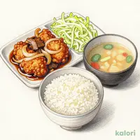 牛皿・から揚げ定食