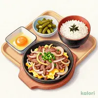 月見牛とじ御膳 (二枚盛)