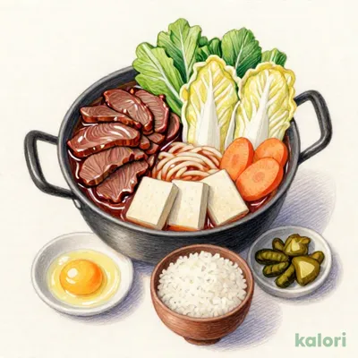 牛すき鍋膳 (並盛)