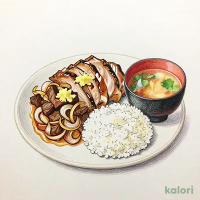 Double Set Meal (Beef Plate & Grilled Pork Loin with Ginger Sauce)