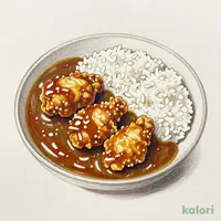 から揚げ黒カレー (ご飯増量)