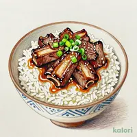 ねぎ塩牛カルビ丼 (超特盛)
