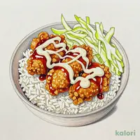 タルタル南蛮から揚げ丼 (特盛)