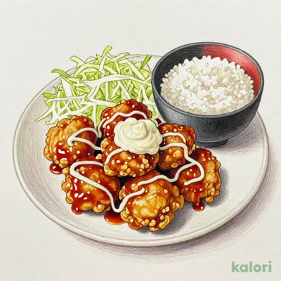 タルタル南蛮から揚げ定食 (並盛)