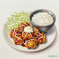 タルタル南蛮から揚げ定食 (大盛)