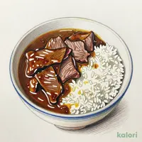 Beef Black Curry, Extra Rice