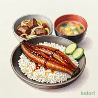 鰻重牛小鉢セット (一枚盛)