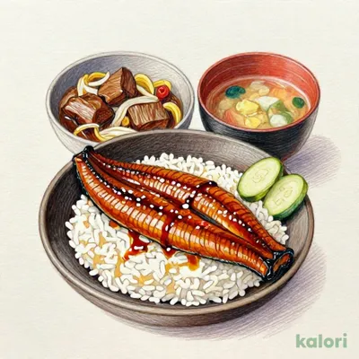 鰻重牛小鉢セット (一枚盛)