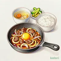 月見牛とじ御膳 (並盛)