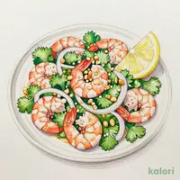 小エビとパクチーの和え物