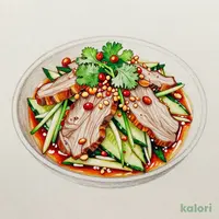 蒸し豚の辛味和え