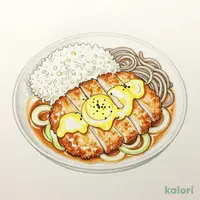 Large Serving Pork Cutlet Rice Bowl Set