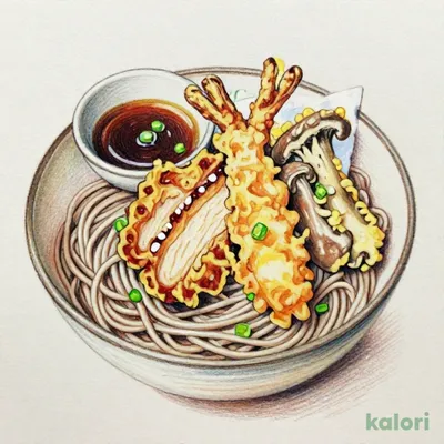 とり舞茸天もり