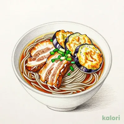 Meat and Eggplant Soba