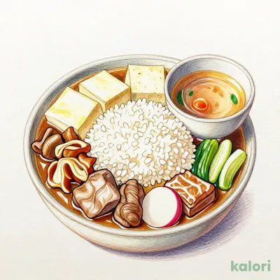 もつ煮定食大