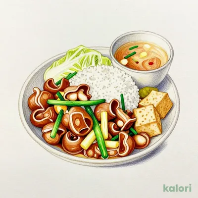 もつ炒め定食並
