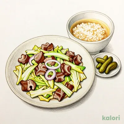 もつ炒め定食大