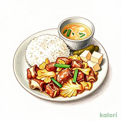 大もつ炒め定食並