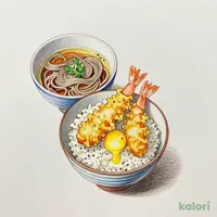 ミニ海老天とじ丼セット