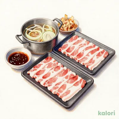 鹿児島産黒豚のつゆしゃぶ（お肉ダブル）