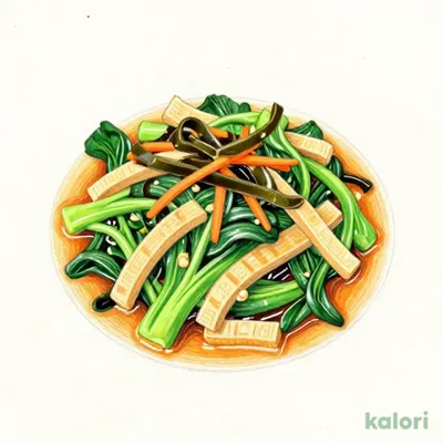 Komatsuna and Yuba with Kombu