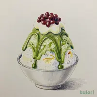 Awayuki Shaved Ice with Matcha and Red Bean