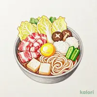牛カルビすき焼き鍋（お肉ダブル）と鍋セット