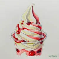 Rich Strawberry Soft Serve