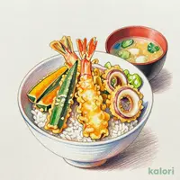 瀬戸内産鱧の夏天重（味噌汁・お新香付き）