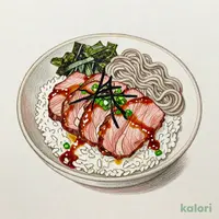 赤身ローストビーフ丼せいろそばセット