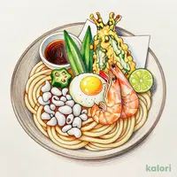 釜揚げしらすと桜海老のすだちうどん（夏天セット）