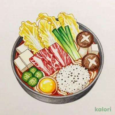 牛カルビすき焼き鍋と鍋セット