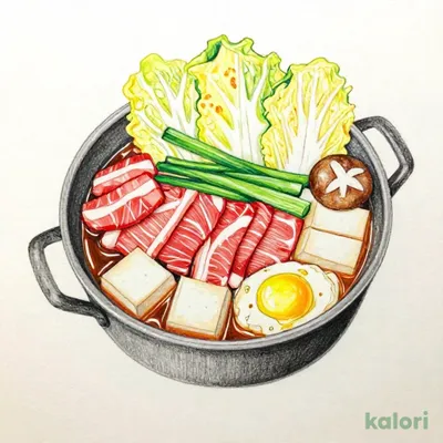 牛カルビすき焼き鍋