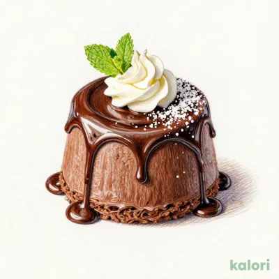 チョコオンチョコレートケーキ（ホイップクリーム添え）