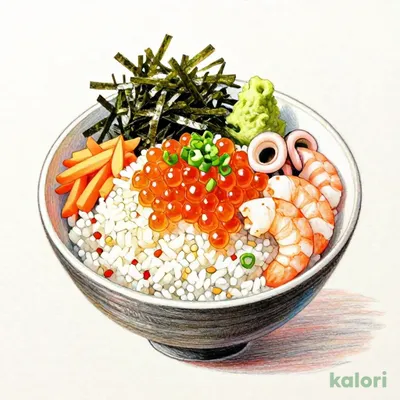 Overflowing Salmon Roe Seafood Bowl (with Miso Soup and Pickles)