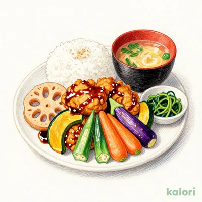 Chicken and Colorful Vegetables in Black Vinegar Sauce Set (4 Pieces of Chicken)