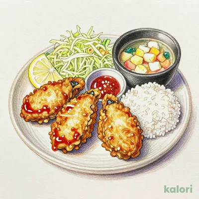 広島産大粒牡蠣フライ定食（3個）